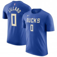 Футболка Damian Lillard Milwaukee Bucks Nike 2024/25 City Edition Name & Number - Royal