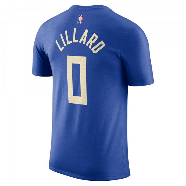 Футболка Damian Lillard Milwaukee Bucks Nike 2024/25 City Edition Name & Number - Royal