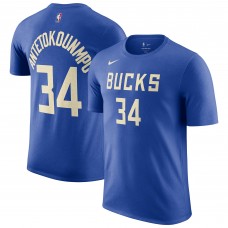 Футболка Giannis Antetokounmpo Milwaukee Bucks Nike 2024/25 City Edition Name & Number - Royal