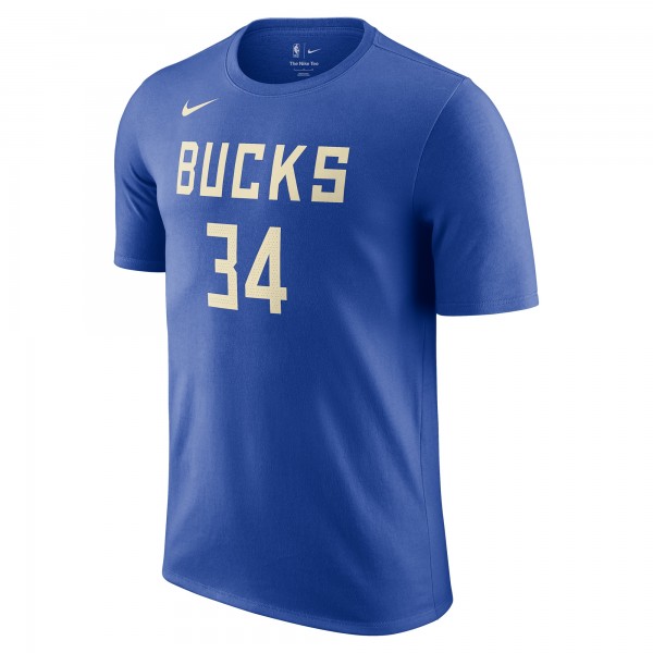 Футболка Giannis Antetokounmpo Milwaukee Bucks Nike 2024/25 City Edition Name & Number - Royal