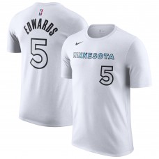 Футболка Anthony Edwards Minnesota Timberwolves Nike 2024/25 City Edition Name & Number - White