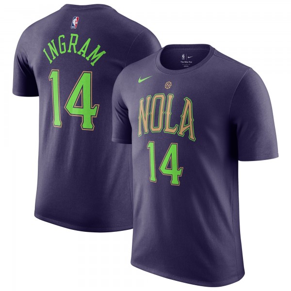 Футболка Brandon Ingram New Orleans Pelicans Nike 2024/25 City Edition Name & Number - Purple
