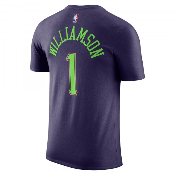 Футболка Zion Williamson New Orleans Pelicans Nike 2024/25 City Edition Name & Number - Purple