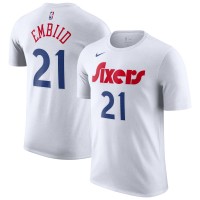 Футболка Joel Embiid Philadelphia 76ers Nike 2024/25 City Edition Name & Number - White