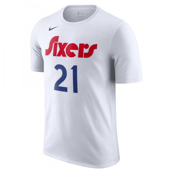 Футболка Joel Embiid Philadelphia 76ers Nike 2024/25 City Edition Name & Number - White