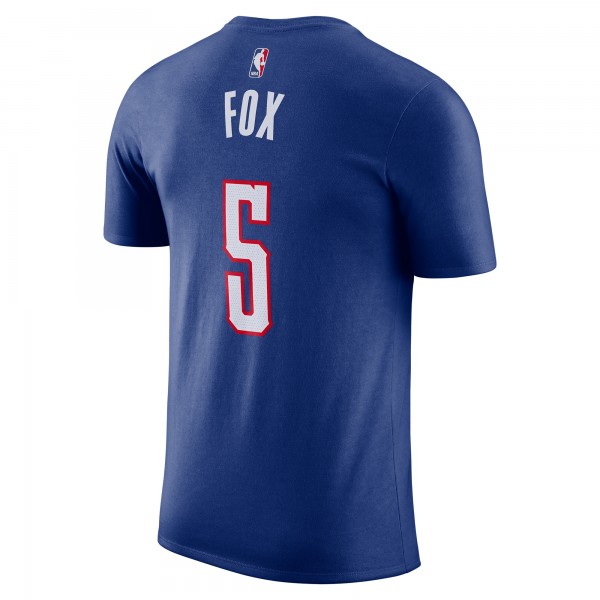 Футболка DeAaron Fox Sacramento Kings Nike 2024/25 City Edition Name & Number - Blue