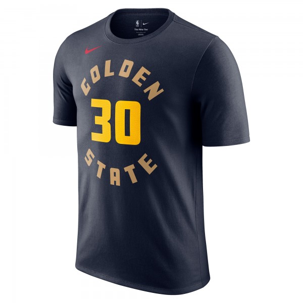 Футболка Stephen Curry Golden State Warriors Nike 2024/25 City Edition Name & Number - Navy