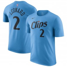 Футболка Kawhi Leonard LA Clippers Nike 2024/25 City Edition Name & Number - Light Blue