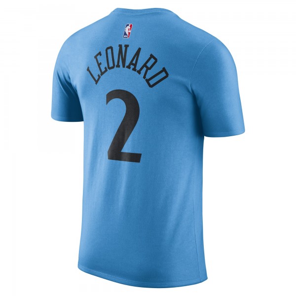 Футболка Kawhi Leonard LA Clippers Nike 2024/25 City Edition Name & Number - Light Blue