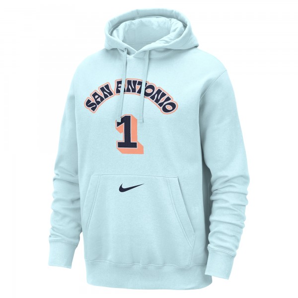 Толстовка Victor Wembanyama San Antonio Spurs Nike 2024/25 City Edition Name & Number - Light Blue