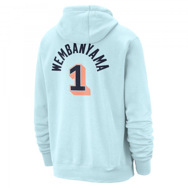 Толстовка Victor Wembanyama San Antonio Spurs Nike 2024/25 City Edition Name & Number - Light Blue