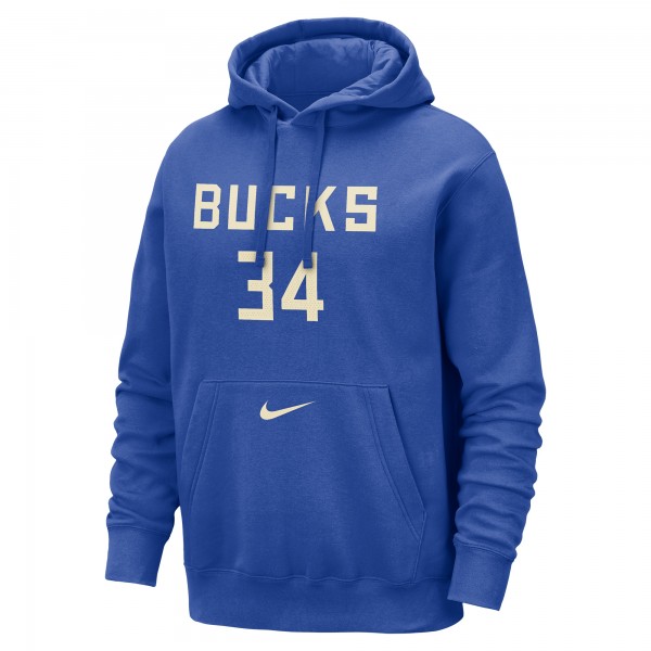 Толстовка Giannis Antetokounmpo Milwaukee Bucks Nike 2024/25 City Edition Name & Number - Royal
