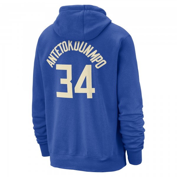 Толстовка Giannis Antetokounmpo Milwaukee Bucks Nike 2024/25 City Edition Name & Number - Royal