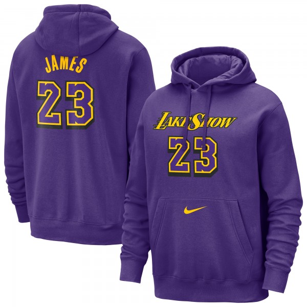 Толстовка LeBron James Los Angeles Lakers Nike 2024/25 City Edition Name & Number - Purple