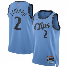 Игровая джерси Kawhi Leonard LA Clippers Nike Unisex 2024/25 Swingman Player - City Edition - Light Blue