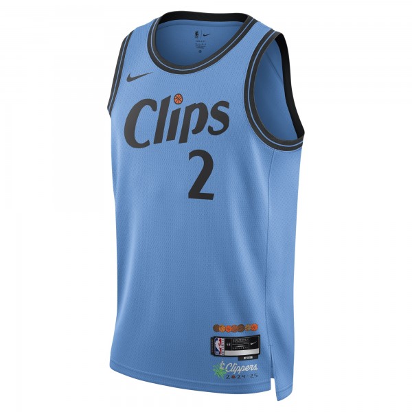 Игровая джерси Kawhi Leonard LA Clippers Nike Unisex 2024/25 Swingman Player - City Edition - Light Blue
