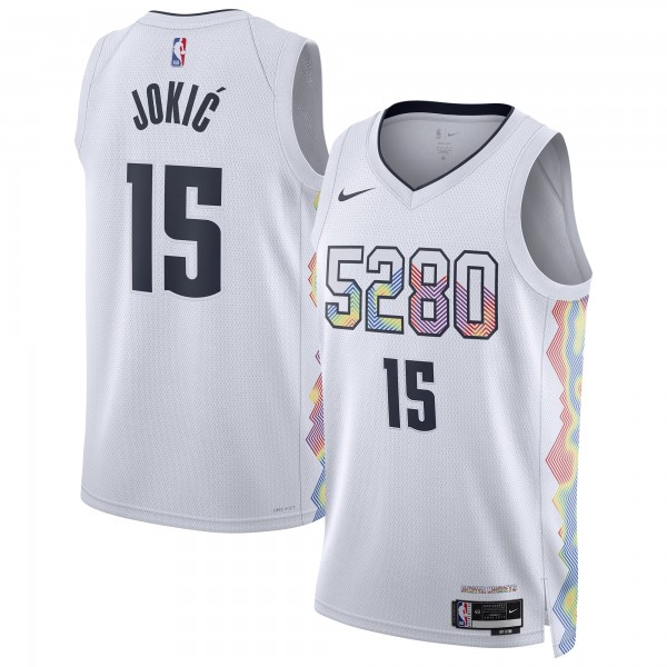 Игровая джерси Nikola Jokic Denver Nuggets Nike Unisex 2024/25 Swingman Player - City Edition - White