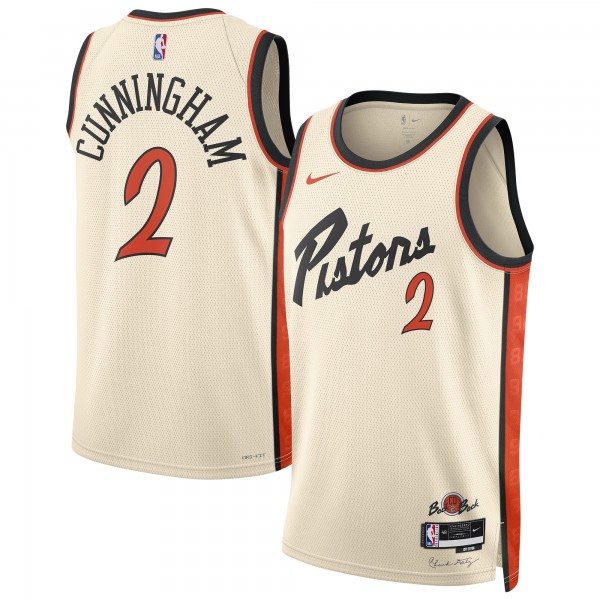 Игровая джерси Cade Cunningham Detroit Pistons Nike Unisex 2024/25 Swingman Player - City Edition - White