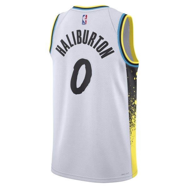Игровая джерси Tyrese Haliburton Indiana Pacers Nike Unisex 2024/25 Swingman Player - City Edition - White