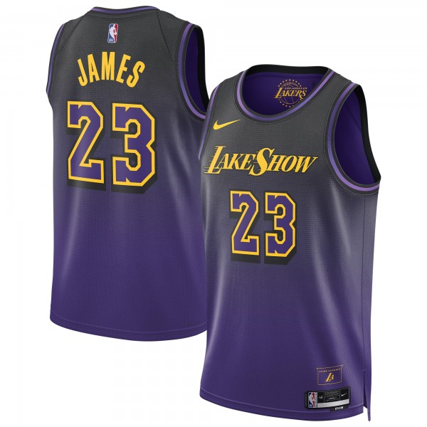 Игровая джерси LeBron James Los Angeles Lakers Nike Unisex 2024/25 Swingman Player - City Edition - Purple