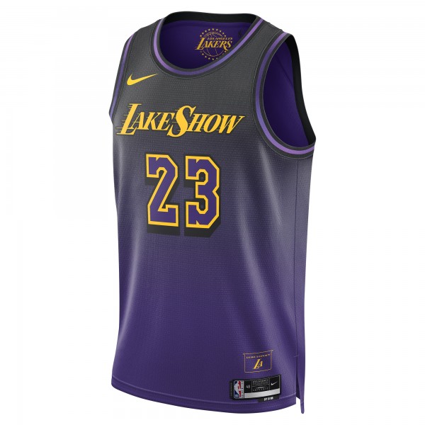 Игровая джерси LeBron James Los Angeles Lakers Nike Unisex 2024/25 Swingman Player - City Edition - Purple
