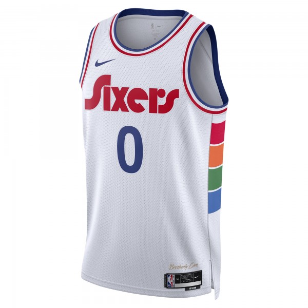 Игровая джерси Tyrese Maxey Philadelphia 76ers Nike Unisex 2024/25 Swingman Player - City Edition - White
