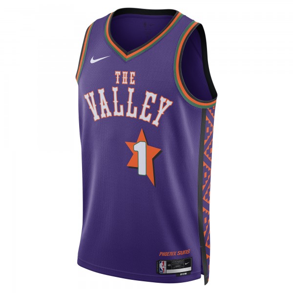 Игровая джерси Devin Booker Phoenix Suns Nike Unisex 2024/25 Swingman Player - City Edition - Purple