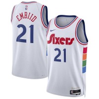 Игровая джерси Joel Embiid Philadelphia 76ers Nike Unisex 2024/25 Swingman Player - City Edition - White