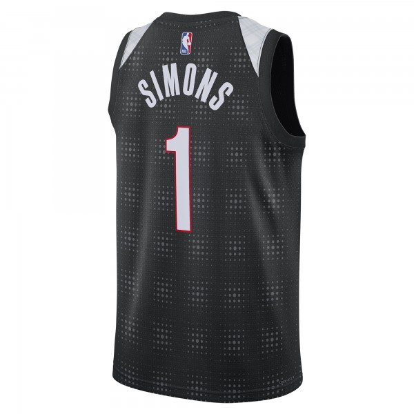Игровая джерси Anfernee Simons Portland Trail Blazers Nike Unisex 2024/25 Swingman Player - City Edition - Black