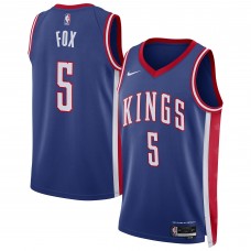 Игровая джерси DeAaron Fox Sacramento Kings Nike Unisex 2024/25 Swingman Player - City Edition - Blue