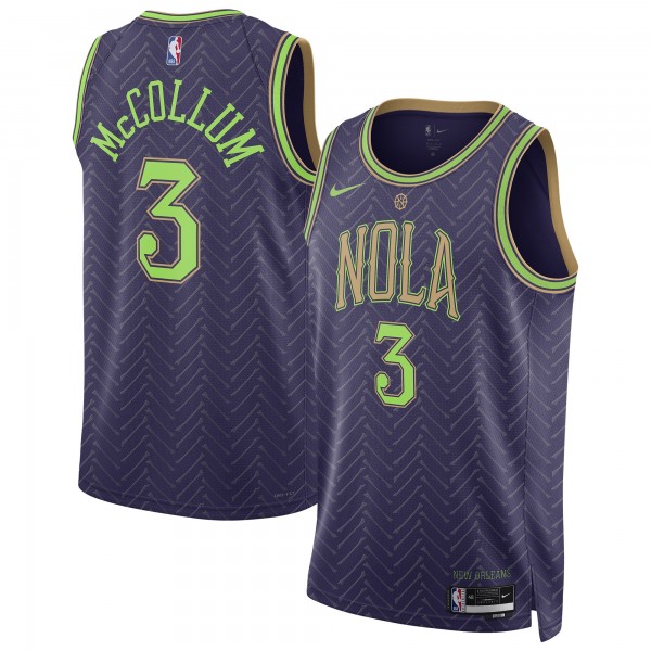 Игровая джерси CJ McCollum New Orleans Pelicans Nike Unisex 2024/25 Swingman Player - City Edition - Purple