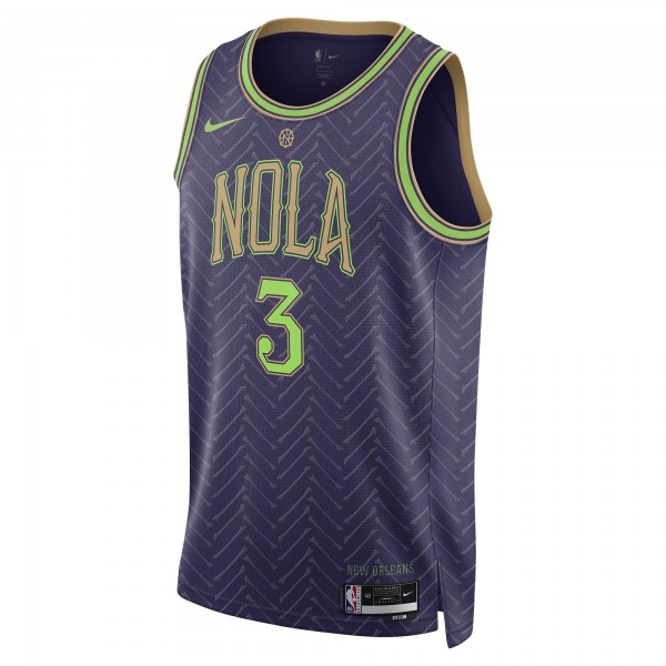 Игровая джерси CJ McCollum New Orleans Pelicans Nike Unisex 2024/25 Swingman Player - City Edition - Purple