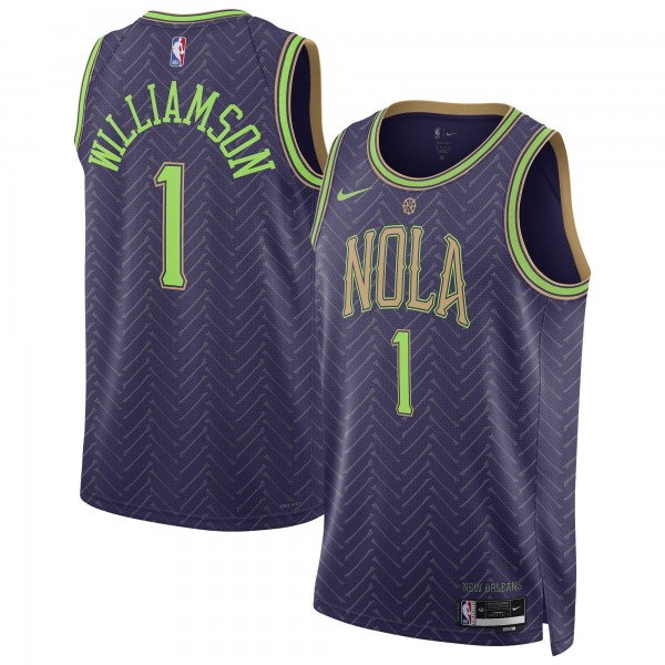 Игровая джерси Zion Williamson New Orleans Pelicans Nike Unisex 2024/25 Swingman Player - City Edition - Purple