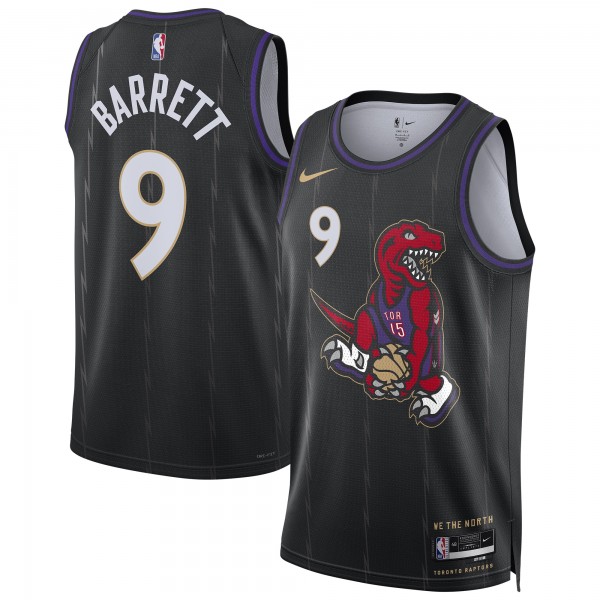 Игровая джерси RJ Barrett Toronto Raptors Nike Unisex 2024/25 Swingman Player - City Edition - Black