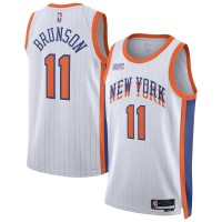 Игровая джерси Jalen Brunson New York Knicks Nike Unisex 2024/25 Swingman Player - City Edition - White