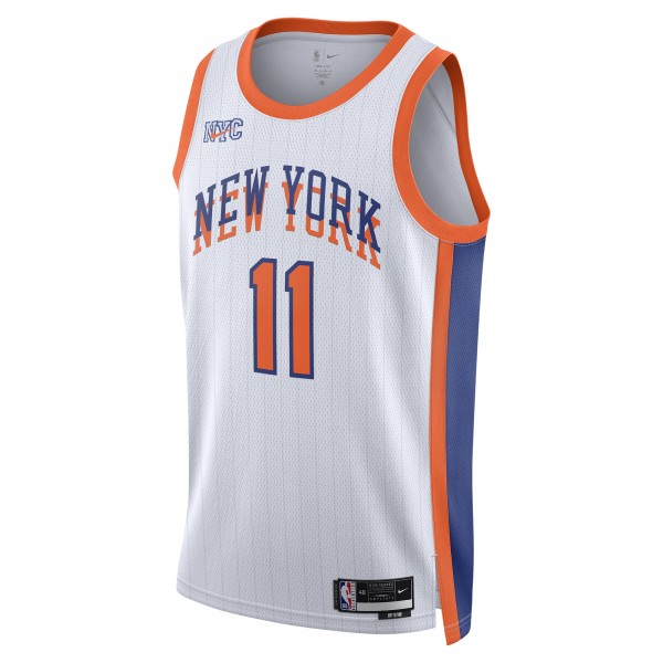 Игровая джерси Jalen Brunson New York Knicks Nike Unisex 2024/25 Swingman Player - City Edition - White