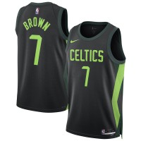 Игровая джерси Jaylen Brown Boston Celtics Nike Unisex 2024/25 Swingman Player - City Edition - Black