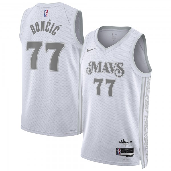 Игровая джерси Luka Dončić Dallas Mavericks Nike Unisex 2024/25 Swingman Player - City Edition - White
