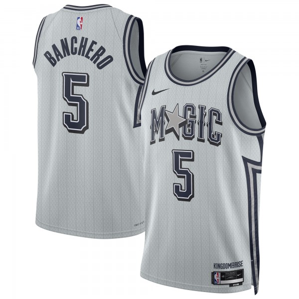 Игровая джерси Paolo Banchero Orlando Magic Nike Unisex 2024/25 Swingman Player - City Edition - Silver