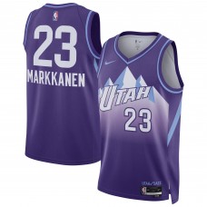 Игровая джерси Lauri Markkanen Utah Jazz Nike Unisex 2024/25 Swingman Player - City Edition - Purple