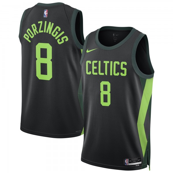 Игровая джерси Kristaps Porzingis Boston Celtics Nike Unisex 2024/25 Swingman Player - City Edition - Black