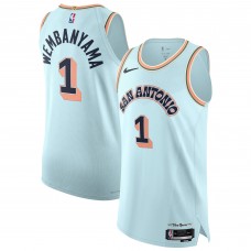 Игровая джерси Victor Wembanyama San Antonio Spurs Nike 2024/25 Authentic Player - City Edition - Light Blue