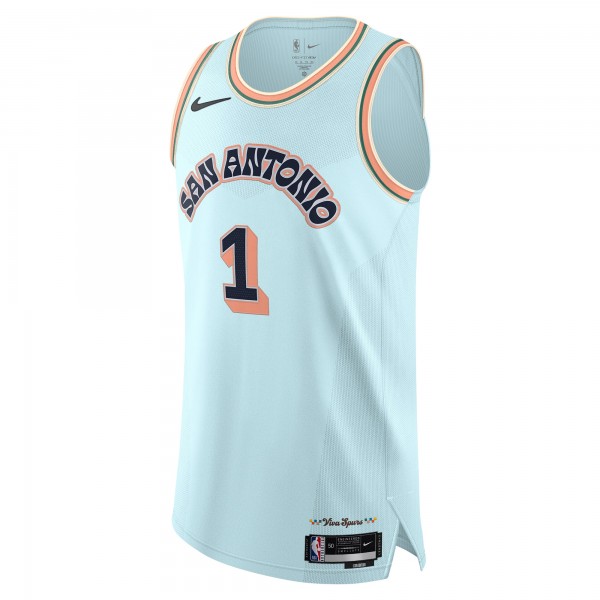 Игровая джерси Victor Wembanyama San Antonio Spurs Nike 2024/25 Authentic Player - City Edition - Light Blue