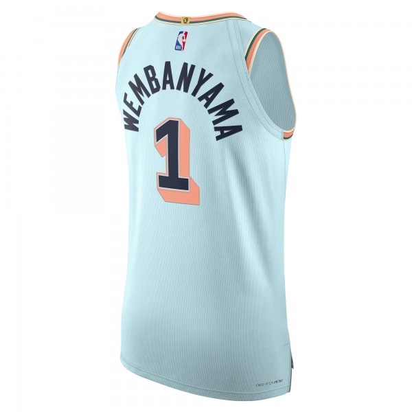 Игровая джерси Victor Wembanyama San Antonio Spurs Nike 2024/25 Authentic Player - City Edition - Light Blue