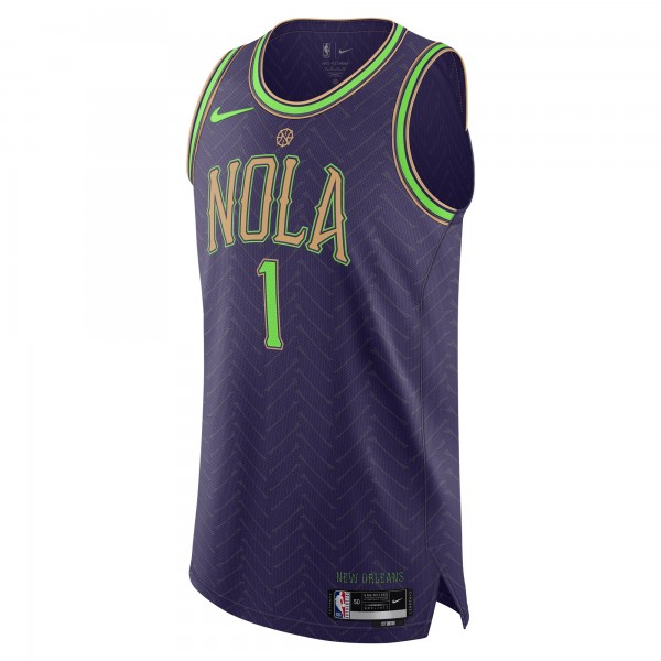 Игровая джерси Zion Williamson New Orleans Pelicans Nike 2024/25 Authentic Player - City Edition - Purple