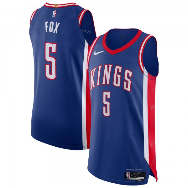 Игровая джерси DeAaron Fox Sacramento Kings Nike 2024/25 Authentic Player - City Edition - Blue