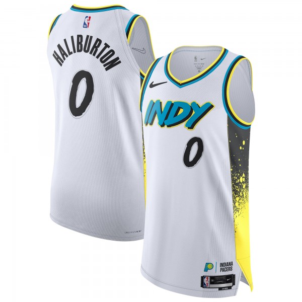 Игровая джерси Tyrese Haliburton Indiana Pacers Nike 2024/25 Authentic Player - City Edition - White