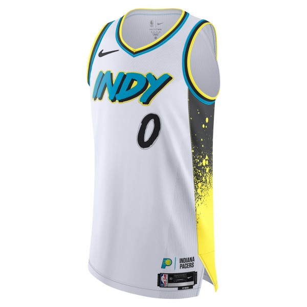 Игровая джерси Tyrese Haliburton Indiana Pacers Nike 2024/25 Authentic Player - City Edition - White
