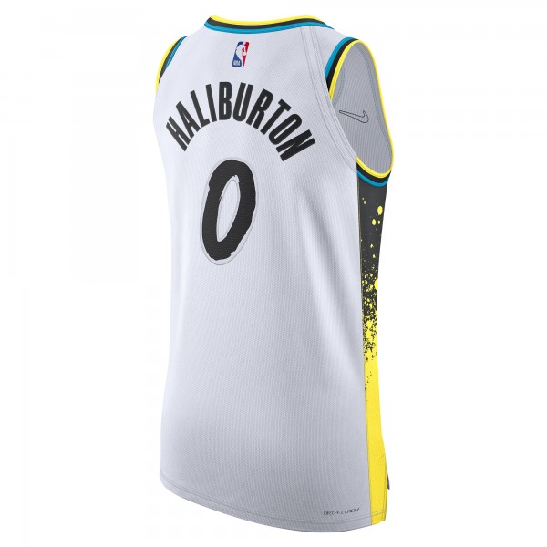 Игровая джерси Tyrese Haliburton Indiana Pacers Nike 2024/25 Authentic Player - City Edition - White