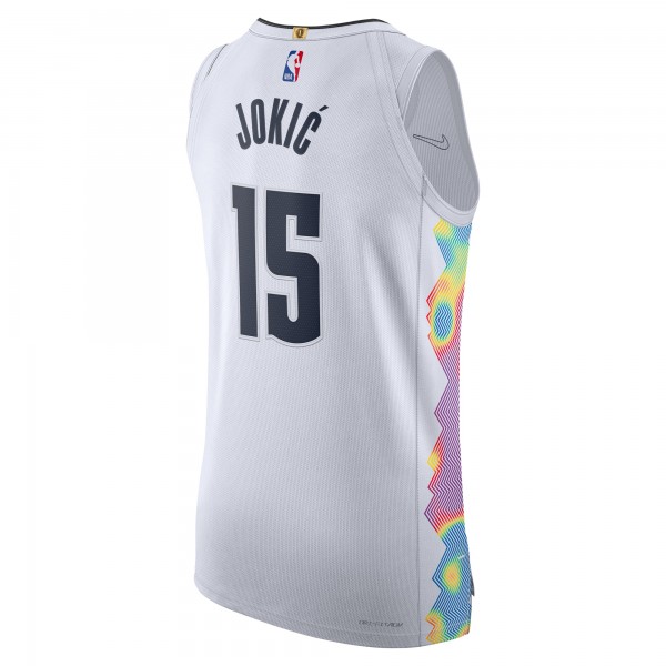 Игровая джерси Nikola Jokic Denver Nuggets Nike 2024/25 Authentic Player - City Edition - White
